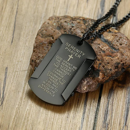 The Serenity Prayer Dog Tag