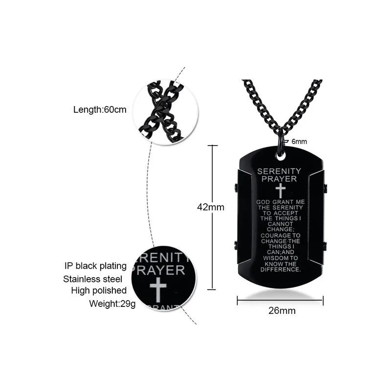 The Serenity Prayer Dog Tag